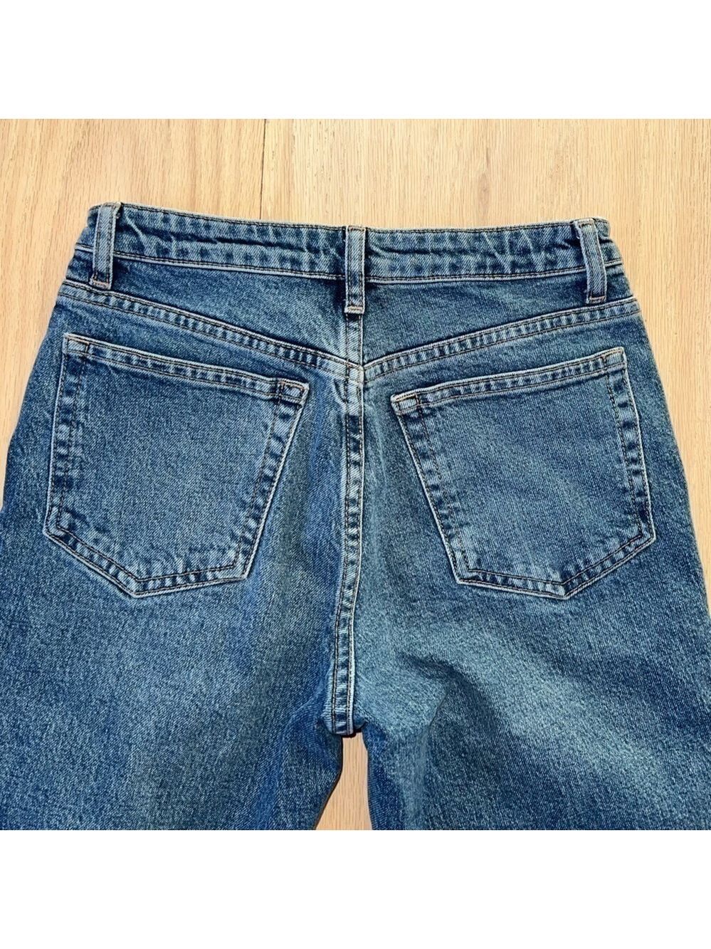 Topshop Straight Distressed Medium Wash Jeans Size 26 - Picture 5 of 5